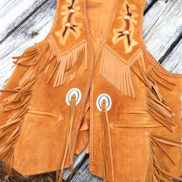 Other - Men's vintage leather vest with buckle